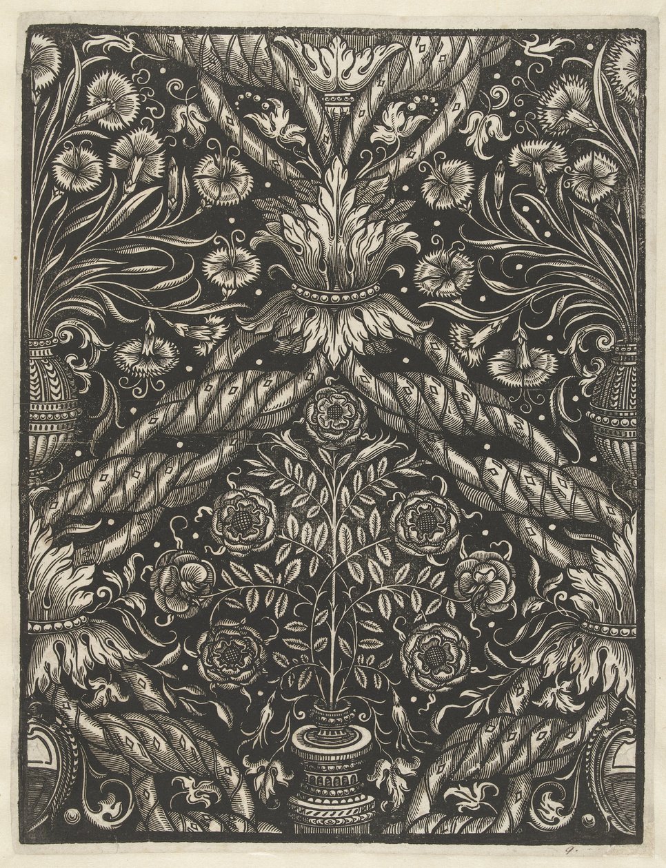 Folha de Papel de Parede com Vaso e Flores
Ornamento encontrou-se com o florescimento de Anonymous