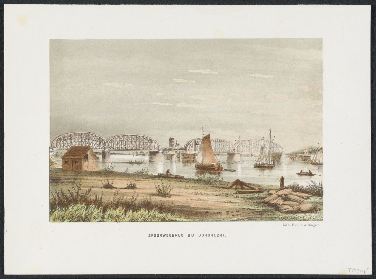 Ponte ferroviária perto de Dordrecht, 1872
Ponte ferroviária perto de Dordrecht (título sobre o objecto)
As principais pontes ferroviárias nos Países Baixos (título da série) de Anonymous