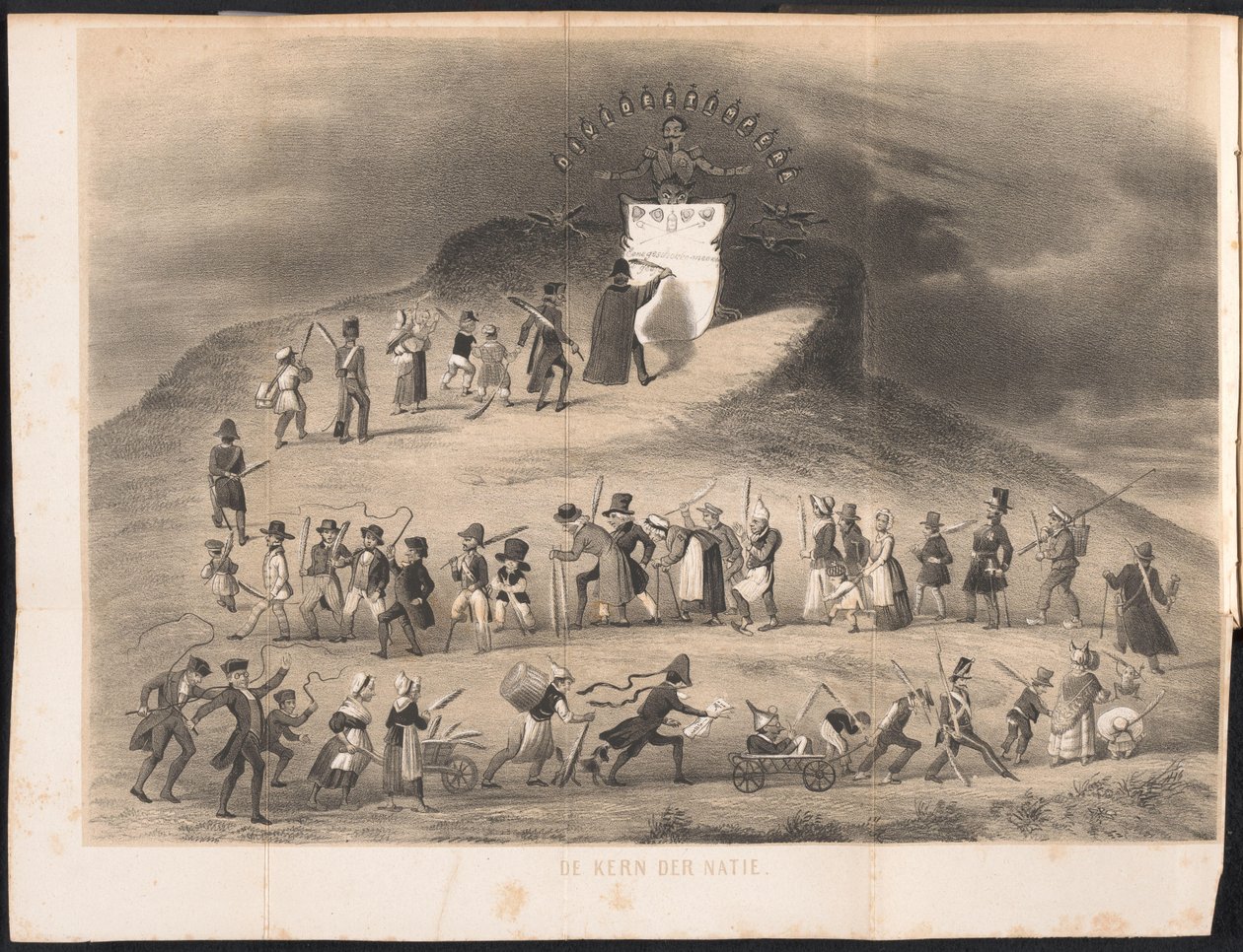 Desenho animado em Leiden Student Almanac, 1854
O coração da nação (título sobre o objecto) de Anonymous