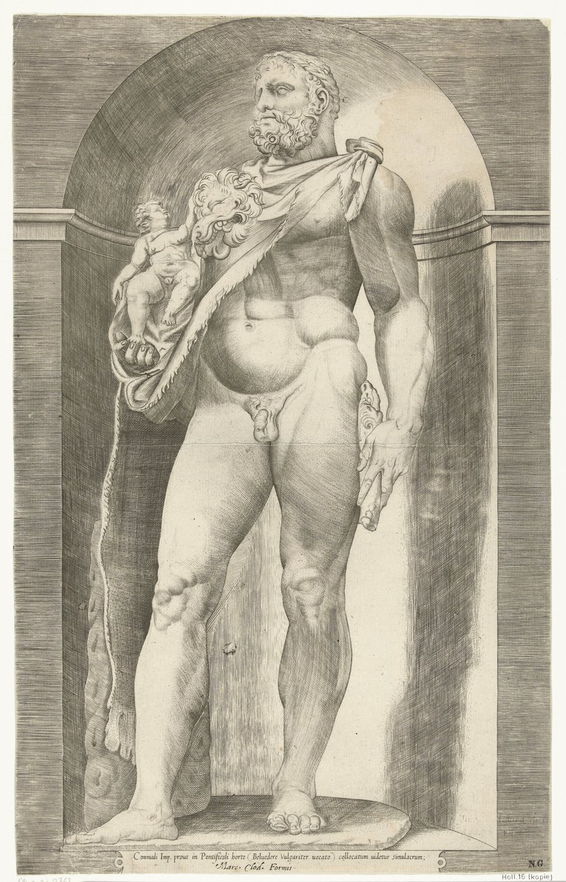Estátua do imperador Commodus como Hércules,
Estátua de Hércules e Telephos de Anonymous