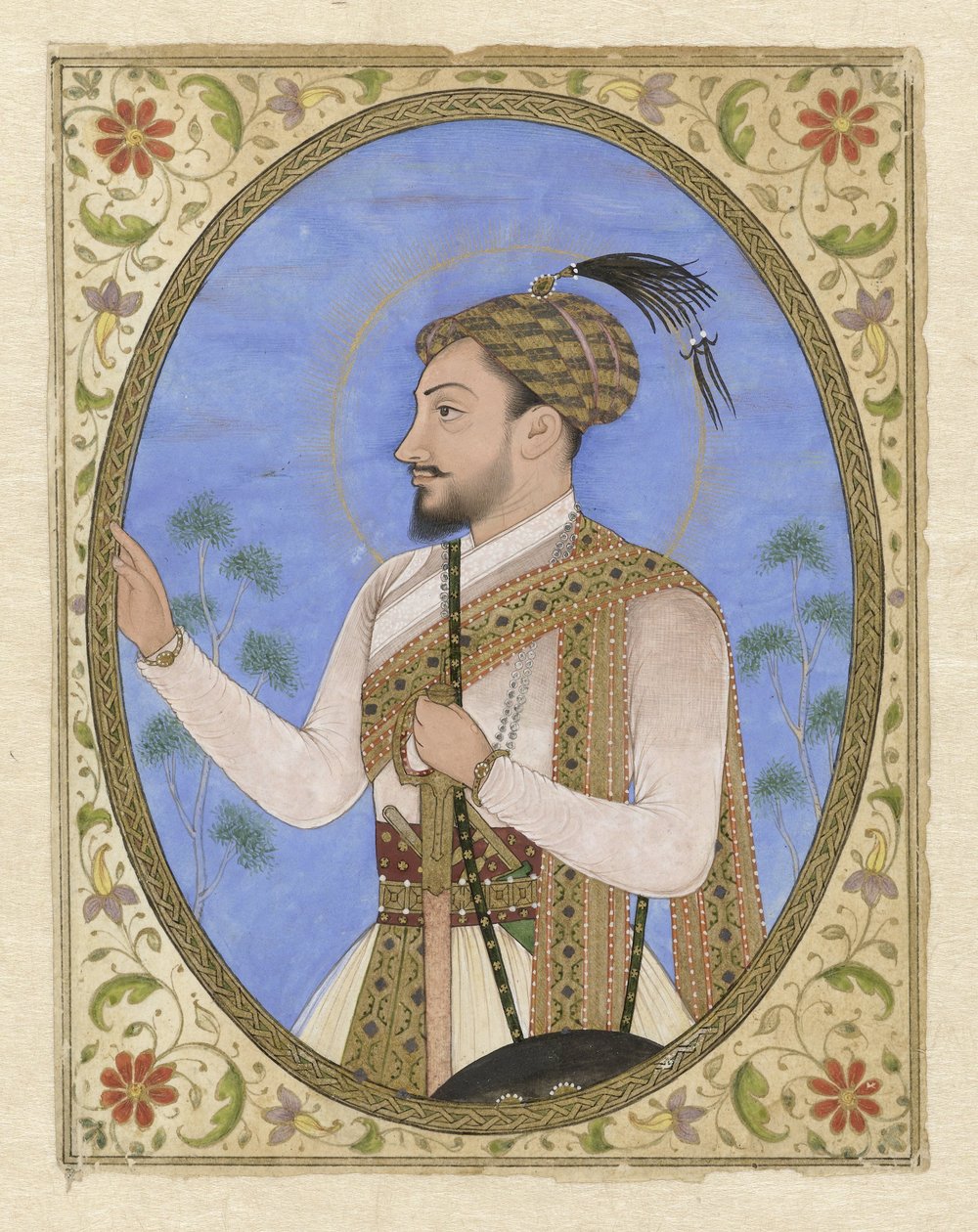 Sultão Mohammed Adil Shah
Portretminiatuur van Sultan Mohammed Adil Shah van Bijapur de Anonymous