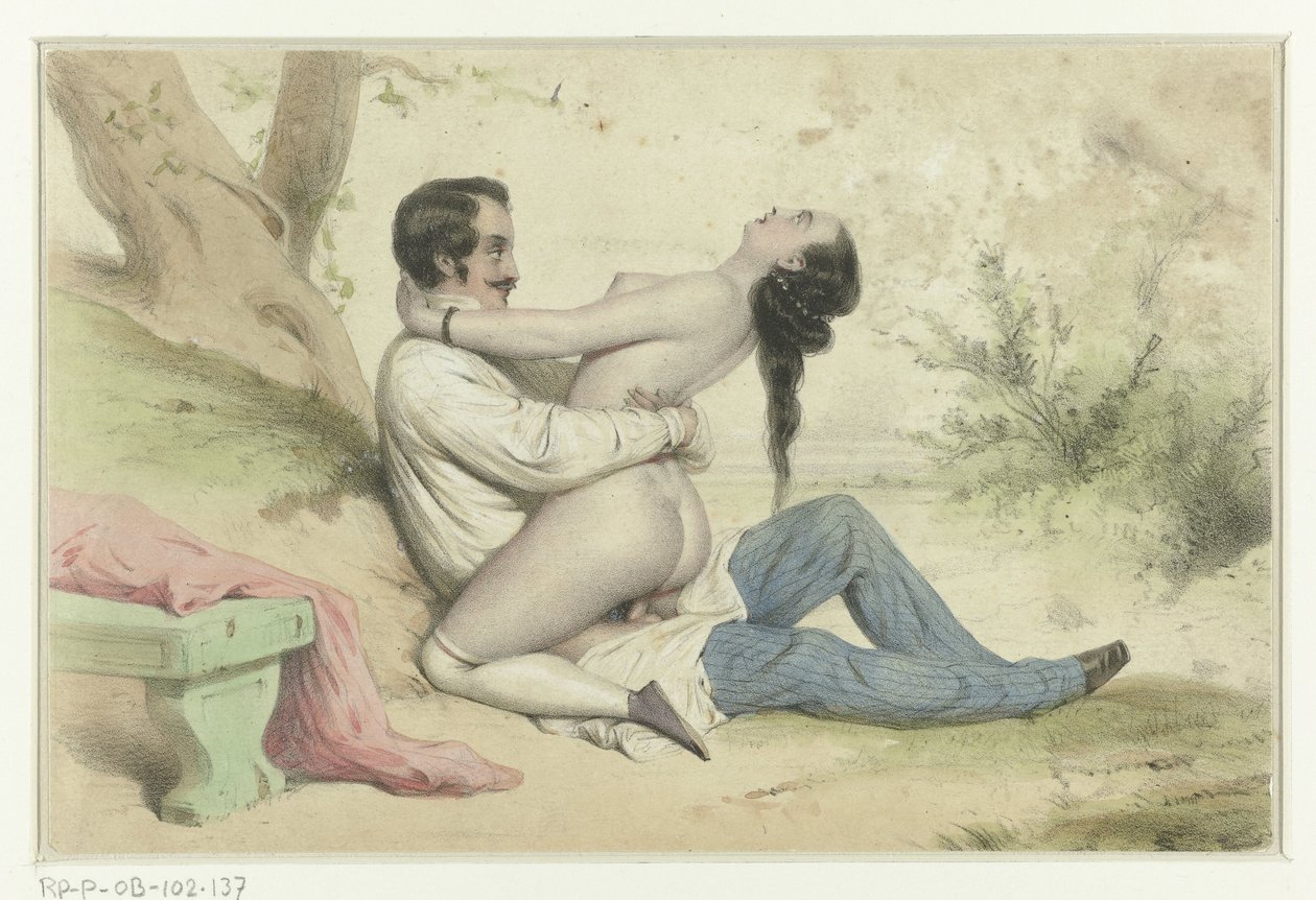 Três casais fazendo sexo Fazendo amor na paisagem Três fazendo amor (título da série) de Anonymous
