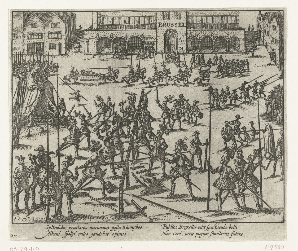 Torneio na Grand Place em Bruxelas, 1569 de Anonymous