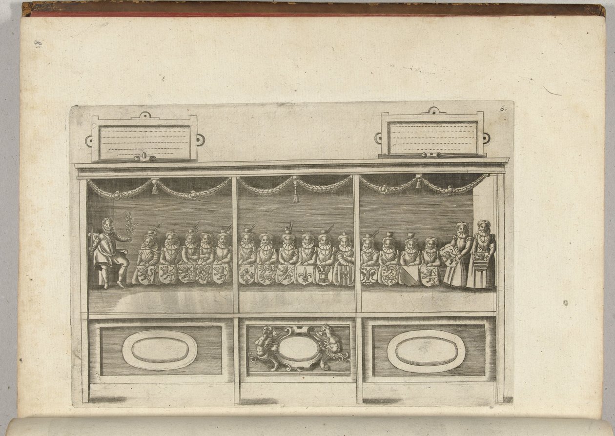 Palco com as 17 províncias, 1594 de Anonymous