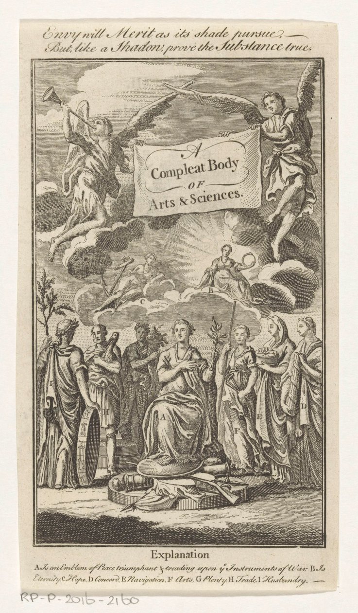 Triomf van Vrede
Um corpo completo de Artes e Ciências (título sobre o objecto)
Titelpagina voor: S.n., The Universal Magazin of Knowledge and Pleasure Vol III, 1748 de Anonymous