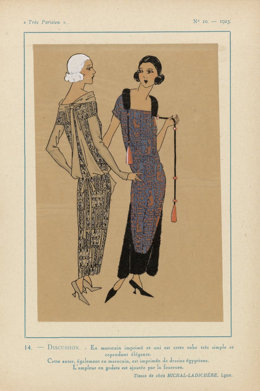 Très Parisien, 1923, No. 10: 14. - Em impressão marroquina... de Anonymous