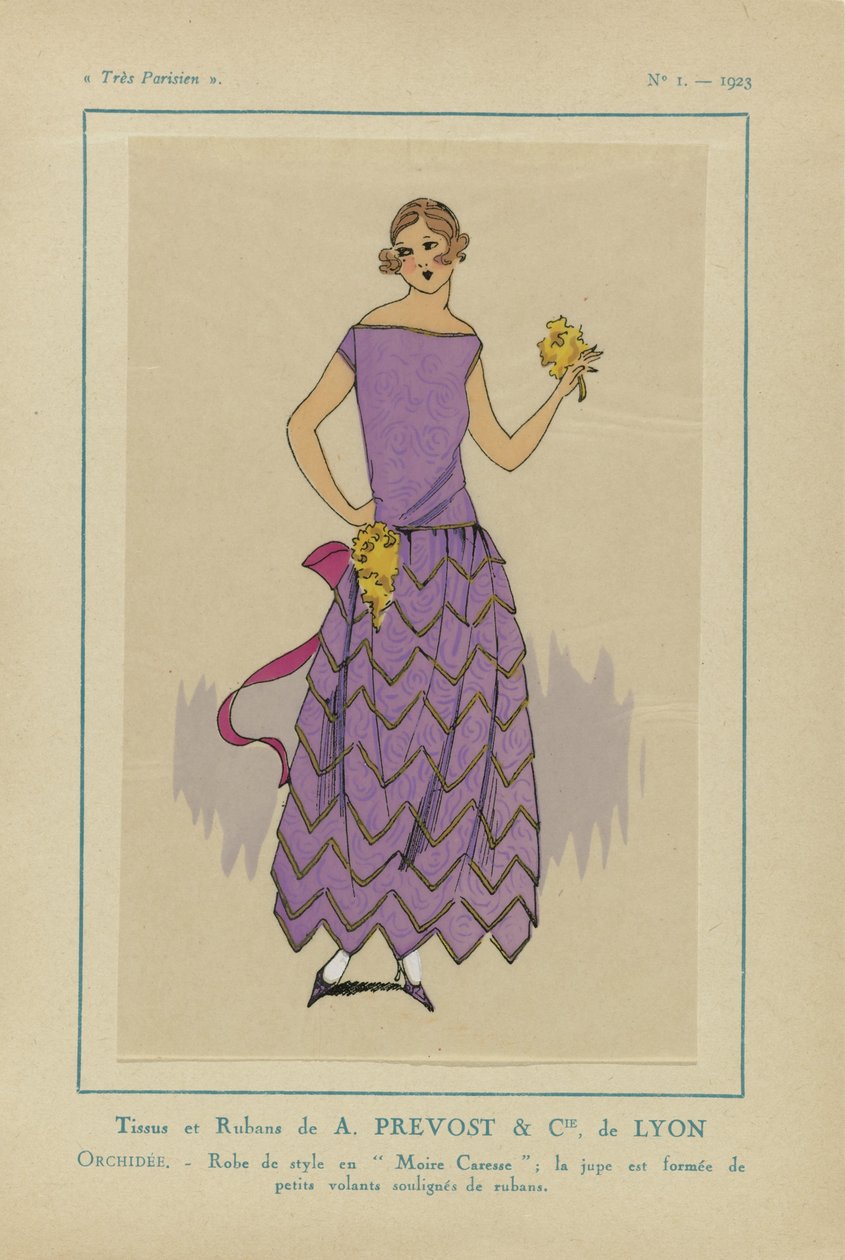 Très Parisien, 1923, No 1: Tecidos e Fitas por A. PREVOST.... de Anonymous