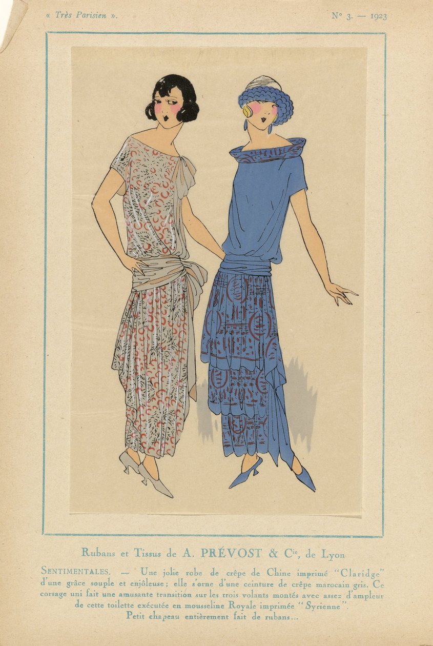 Muito parisiense, 1923, nº 3: Fitas e Tecidos de A. PRÉVOST...SENTIMENTALES... de Anonymous