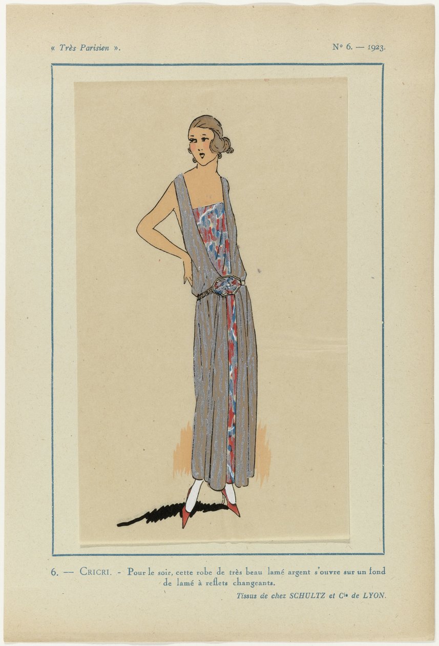 Très Parisien, 1923, No. 6: 6. - Para a noite, este vestido... de Anonymous