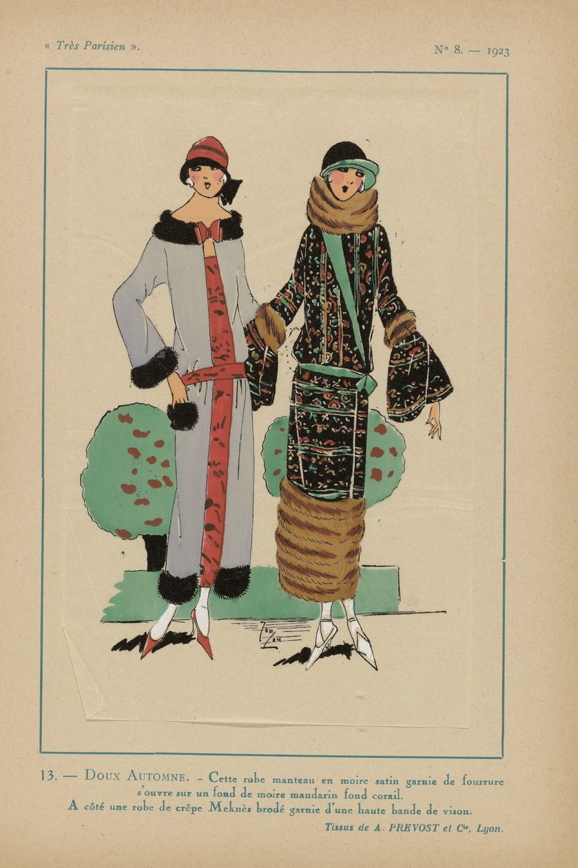 Très Parisien, 1923, No. 8: 13. - Este vestido de casaco... de Anonymous