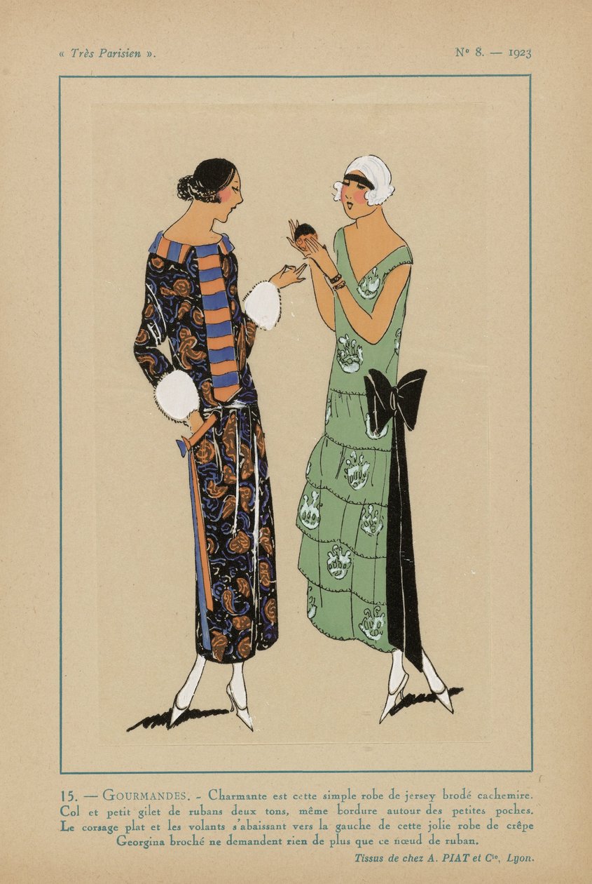Muito parisiense, 1923, nº 8: 15.- GOURMANDISES. - Charmoso é esse vestido simples... de Anonymous