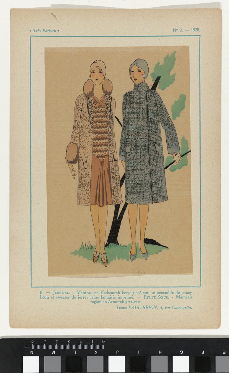 Très Parisien, 1928, No. 9: 8.0 - JUVENTUDE. Casaco em Kadsourah... de Anonymous