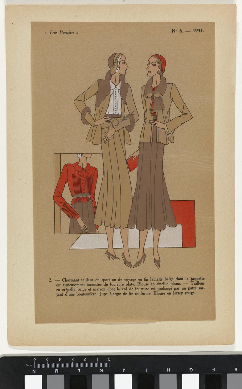 Muito parisiense. Moda, Chique, Elegância Muito parisiense, 1931, nº 6: 2. - Fato desportivo encantador... de Anonymous
