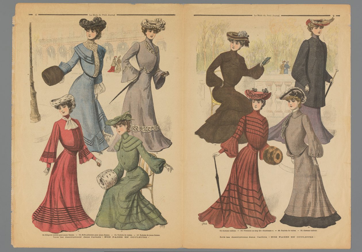 Duas páginas do La Mode du Petit Journal, 10 de novembro de 1902 de Anonymous