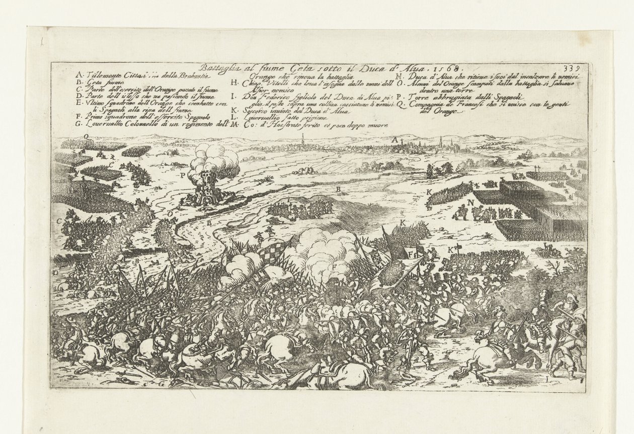 Veldslag aan de rivier de Gete, 1568
Batalha no rio Geta sob o comando do Duque de Alva. 1568 (título sobre o objecto) de Anonymous