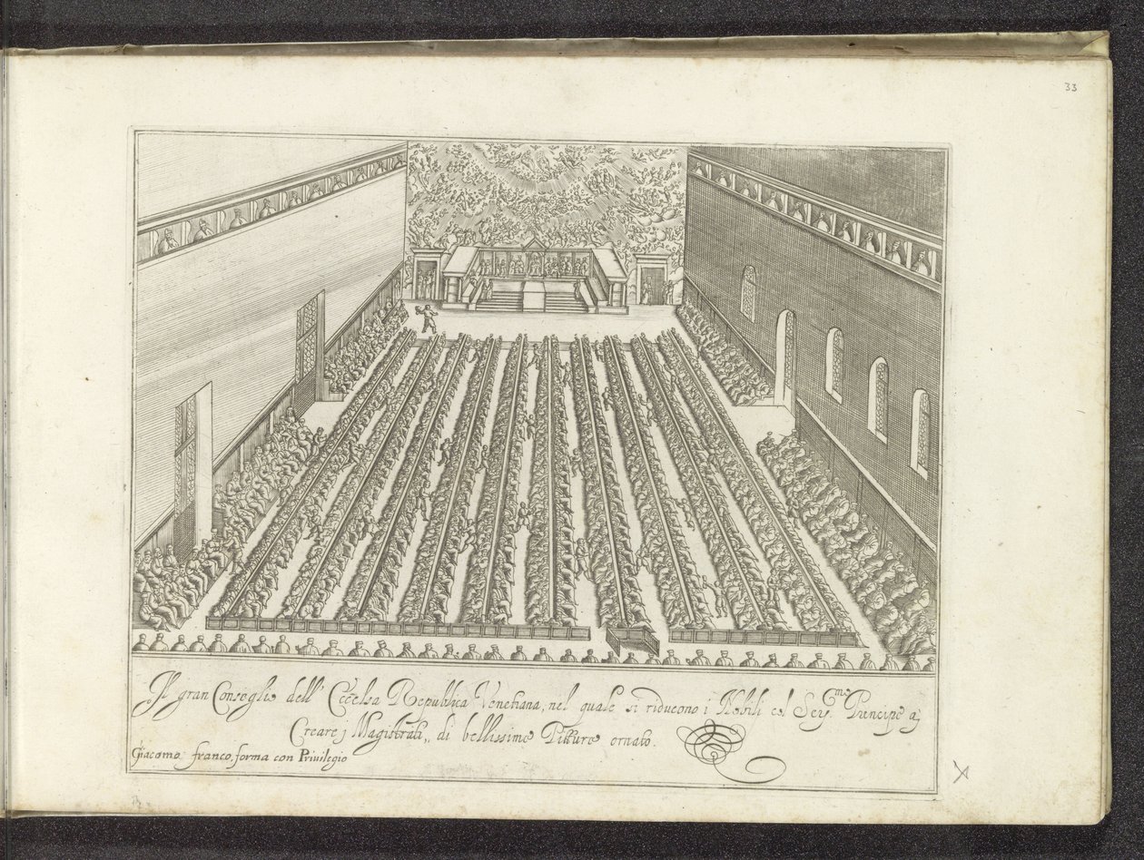 Vergadering na Sala del Maggior Consiglio Scènes uit het Venetiaanse leven (título da série) Habiti d
