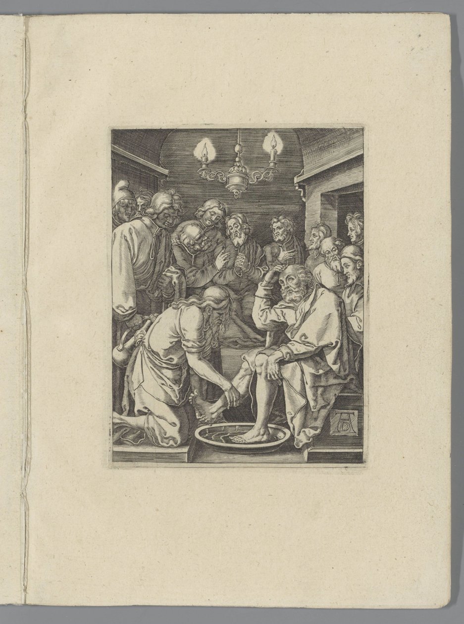 Lavagem dos pés de Pedro
A pequena Paixão (título da série)
Passio Christi Ab Alberto Durer Nurenburgensi Effigiata (título da série) de Anonymous