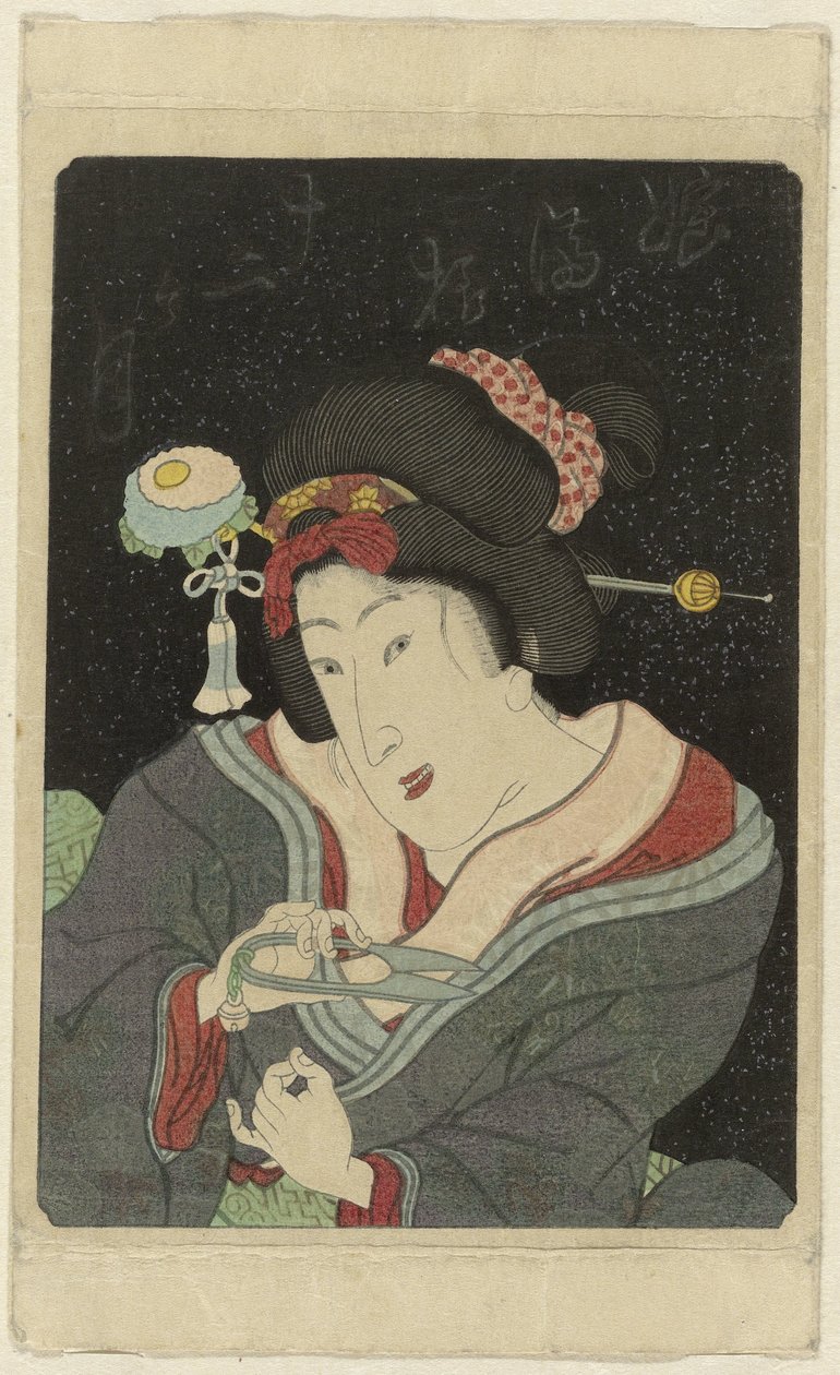 Mulher corta as unhas Musume jûni kagetsu (título do objeto) Imayô jûni kagetsu no uchi (título da série) de Anonymous