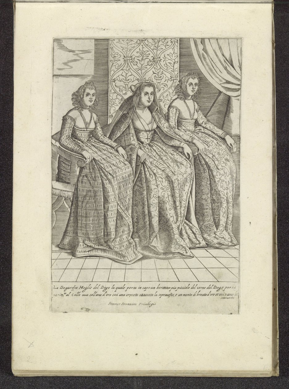 Vrouw van de doge conheceu twee vrouwen Scènes uit het Venetiaanse leven (título da série) Habiti d