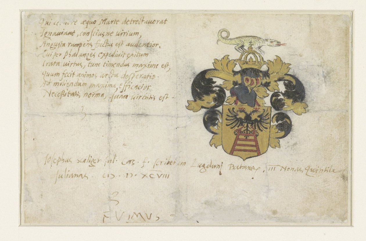 Brasão de armas de Josephus Justus Scaliger de Anonymous