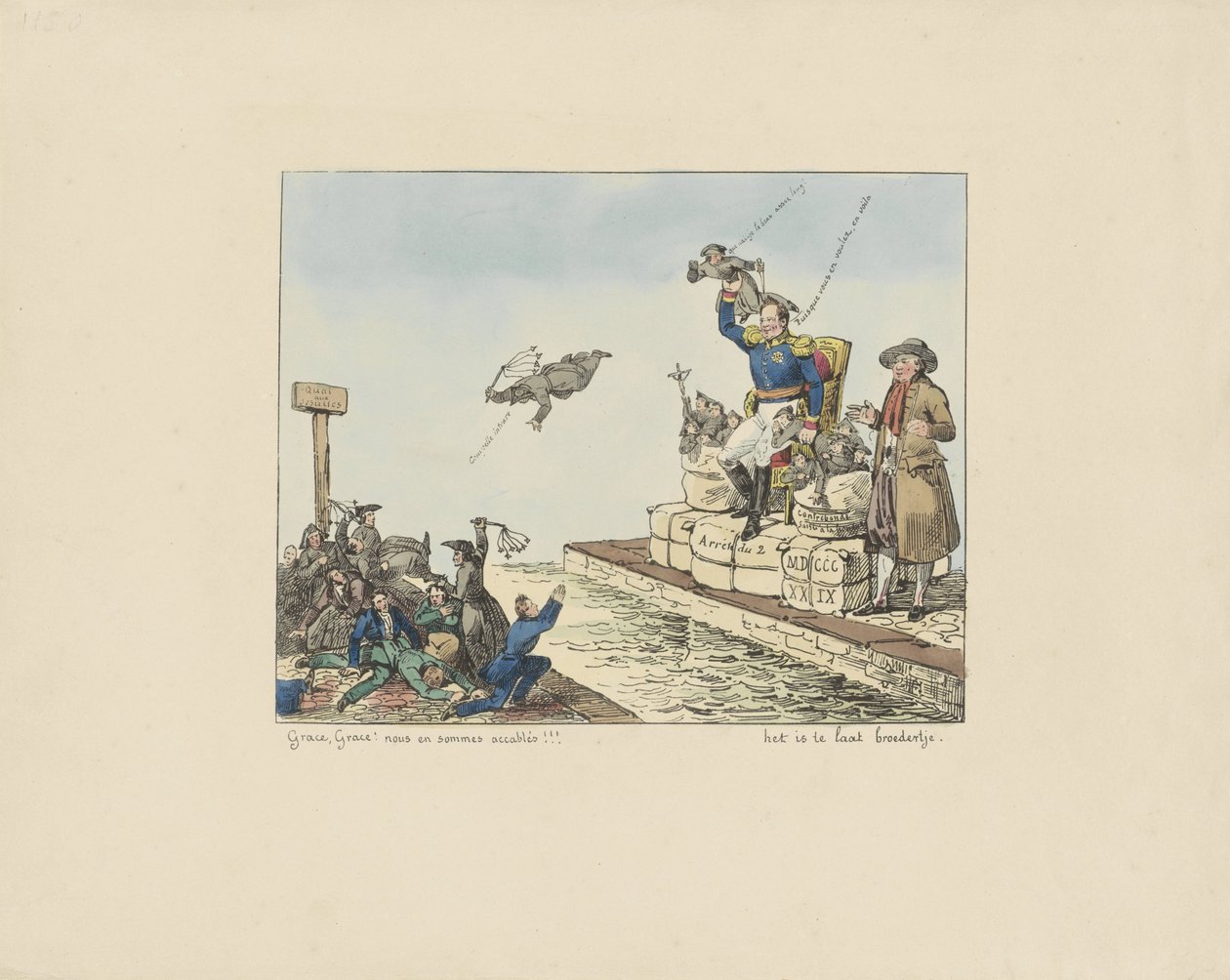 William I expulsa os jesuítas do país, 1829
Grace, Grace! nous en sommes accablés!! é demasiado tarde irmão (título sobre o objecto) de Anonymous