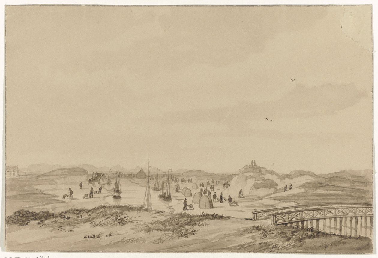 Escavação de areia nas dunas perto de Haia, 1846 de Anonymous
