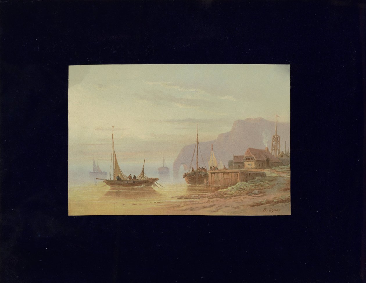 Seascape após uma pintura de C. Brügner de Anonymous