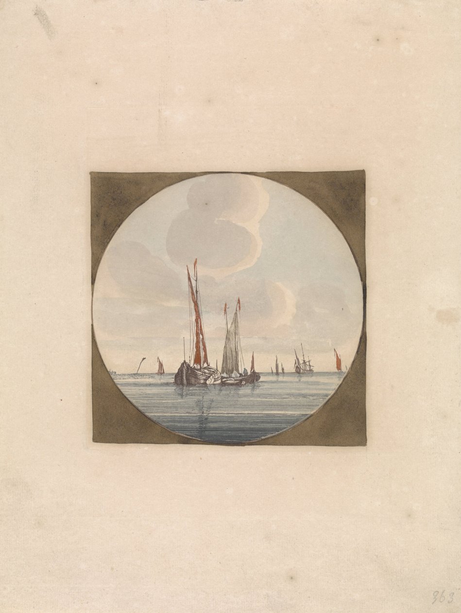 Navios à vela em mares calmos
Navios no mar (série B) (título da série) de Anonymous