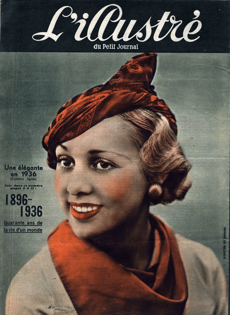 1896-1936: quarenta anos da vida de um mundo. Retrato de uma mulher elegante de 1936. No "L