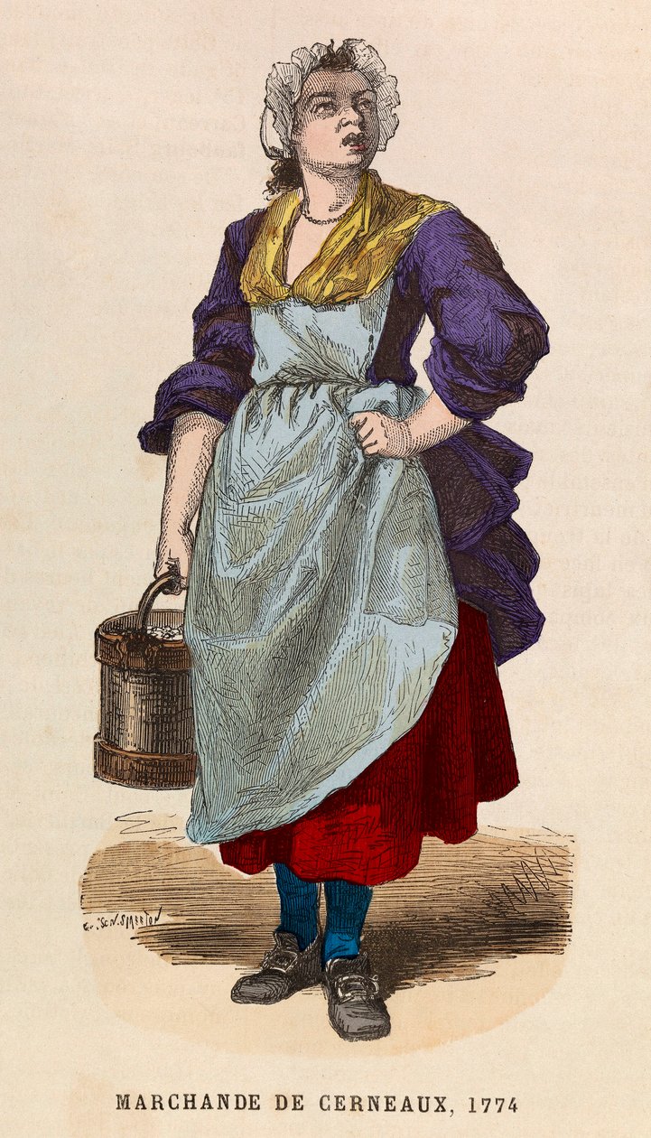 Comerciante de amêndoas em 1774 (nozes) - Vendedor de nozes em 1774 - coleção particular de Anonymous Anonymous