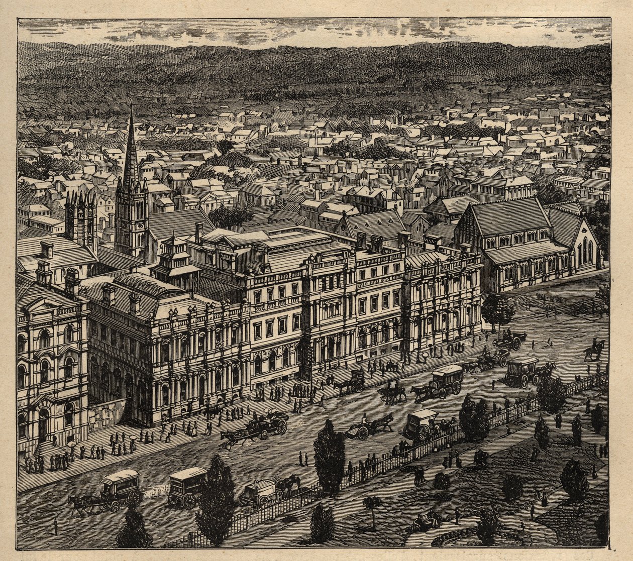 Adelaide - Austrália - 1890 - gravura 1890 de Anonymous Anonymous