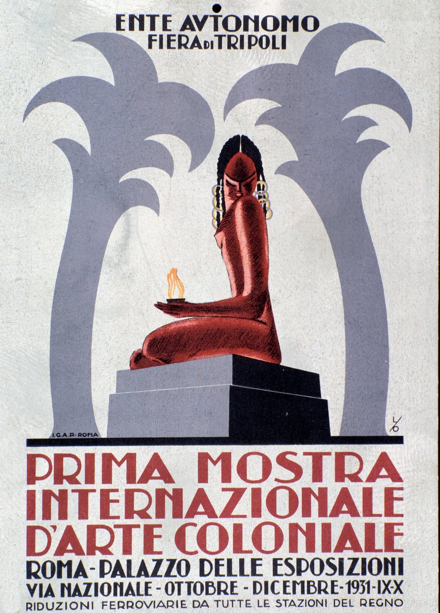 Cartaz publicitário para Primeira Exposição de Arte Colonial de Anonymous Anonymous