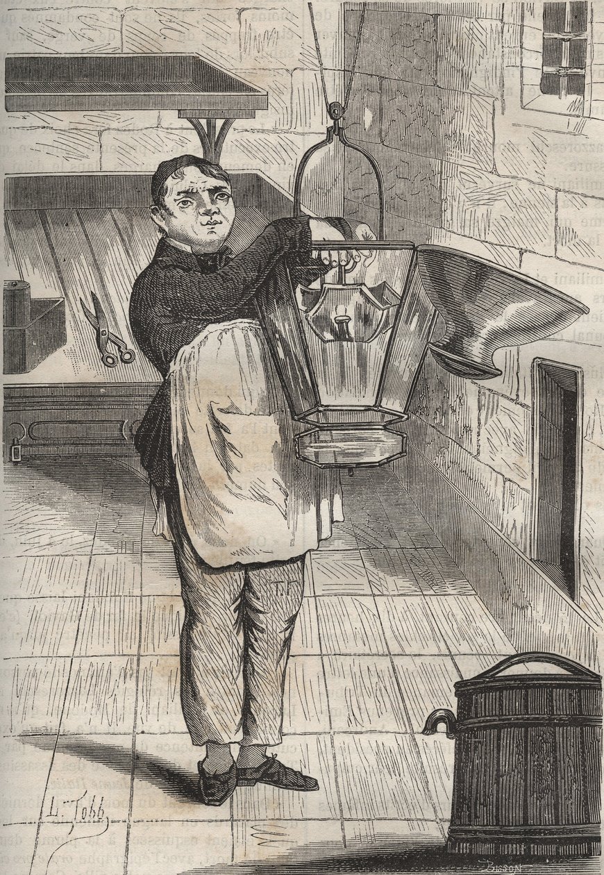 Anthelme Collet (1785-1840) na Bagne de Rochefort. Gravura em "Histoire des bagnes depuis leur création à nos jours" (1877) de Pierre Zaccone (1817-1895) (Colonia Penale - colônia penal). Colecção privada. de Anonymous Anonymous