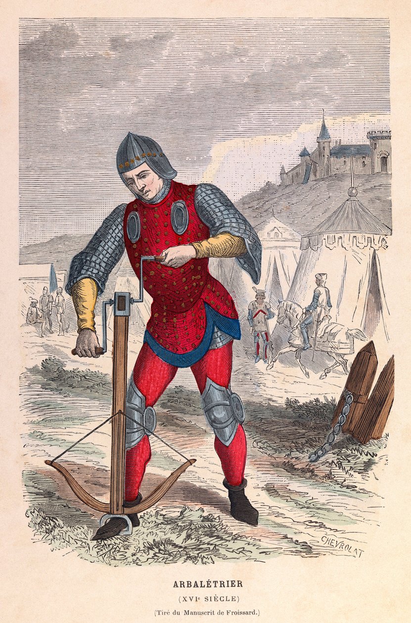 Arbaletrier no século XVI em Paris - gravura - Crossbowman Século XVI em Paris - coleção particular de Anonymous Anonymous