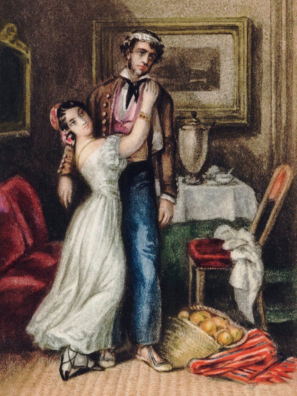 Carmen, por Merimee, Prosper (1803-1870). Litografia a cores de Anonymous Anonymous