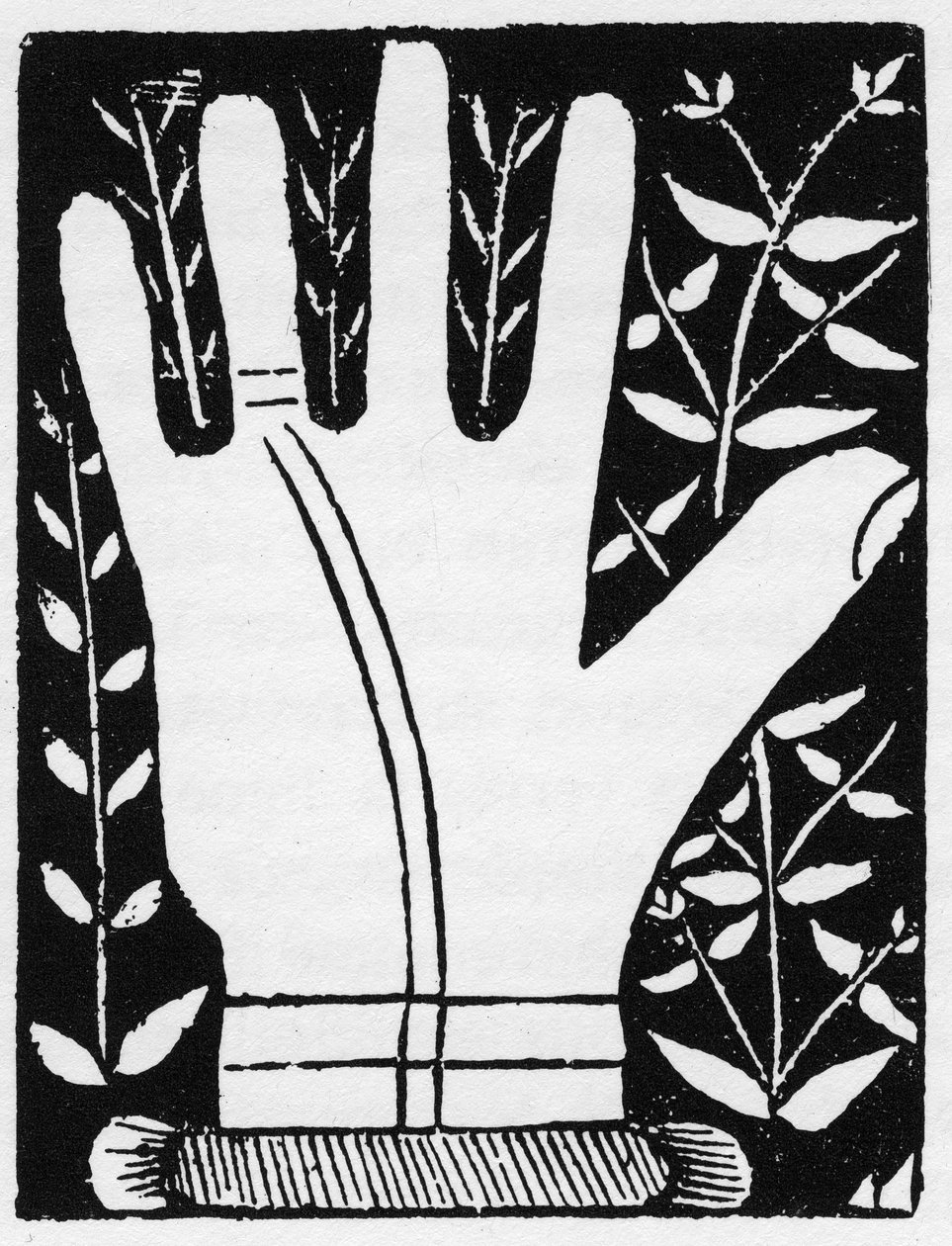 Chiromancia - Linha Solar Dupla - Gravura 1545 em "A Arte do Quimute" de André Corvo - Coleção Particular de Anonymous Anonymous