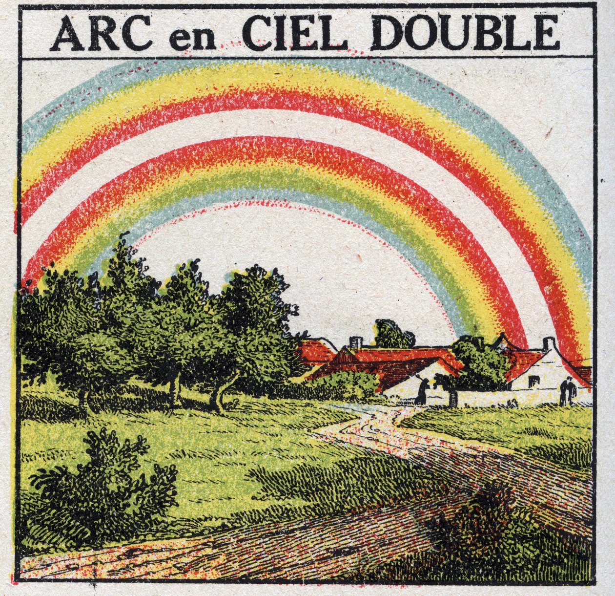 Cores: Arco-íris duplo. Ilustração anónima de 1925. Colecção privada. de Anonymous Anonymous
