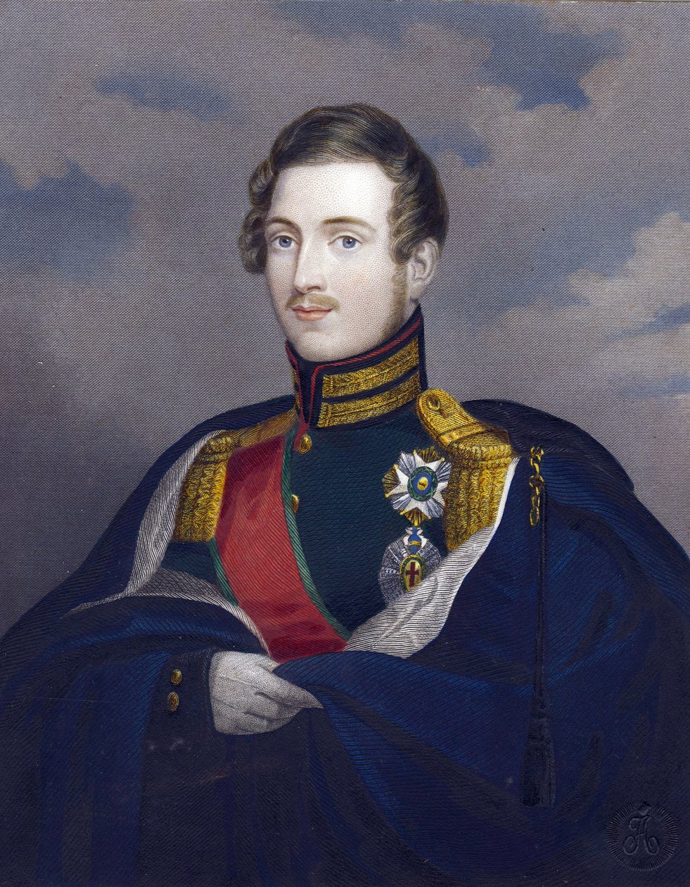 Constantin Pavlovitch, grand-duc de Russie ou Constantin Pavlovitch Romanov - Grão-Duque Constantine Pavlovich da Rússia (1779-1831) - Anónimo - 1825 - Gravura em cobre, aguarela - 15,8x12,6 - Colecção Privada de Anonymous Anonymous