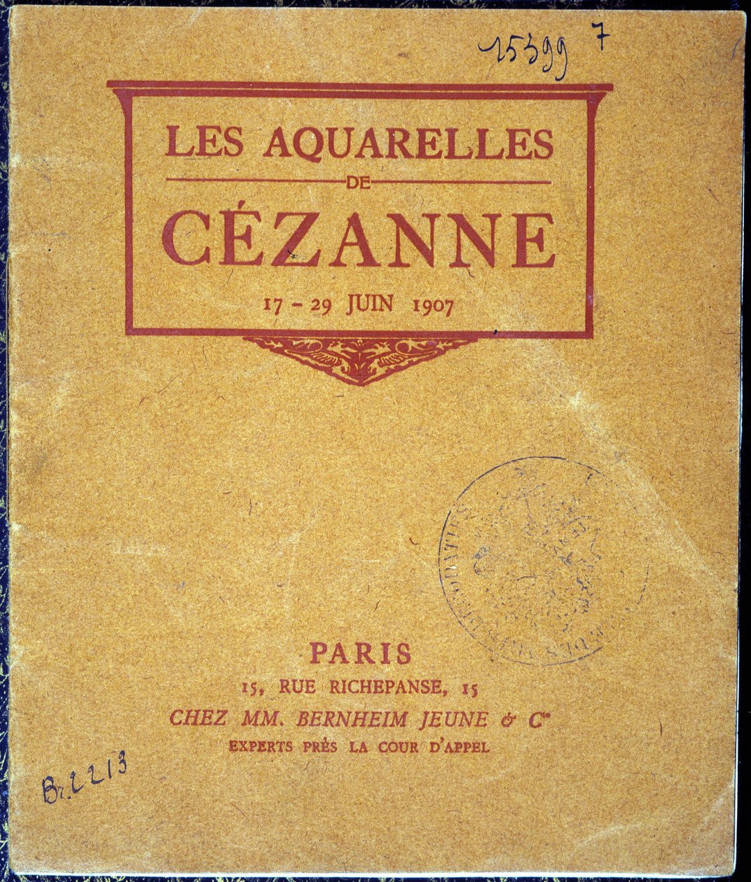 Capa do catálogo da exposição "Les Aquarelles de Cézanne". de Anonymous Anonymous