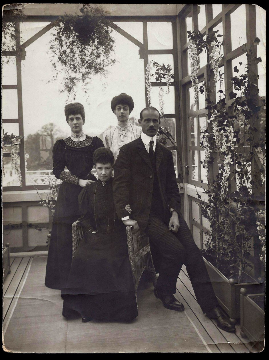 Dagmar de Danemark (1847-1928) - Michel Alexandrovitch de Russie (1878-1918) - Alexandra da Dinamarca (1844-1925) e Príncipe Vitória - Imperatriz-Maria Fyodorovna (Feodorovna), Grão-Duque Michael Alexandrovich, Rainha Alexandra da Grã-Bretanha e Pr de Anonymous Anonymous