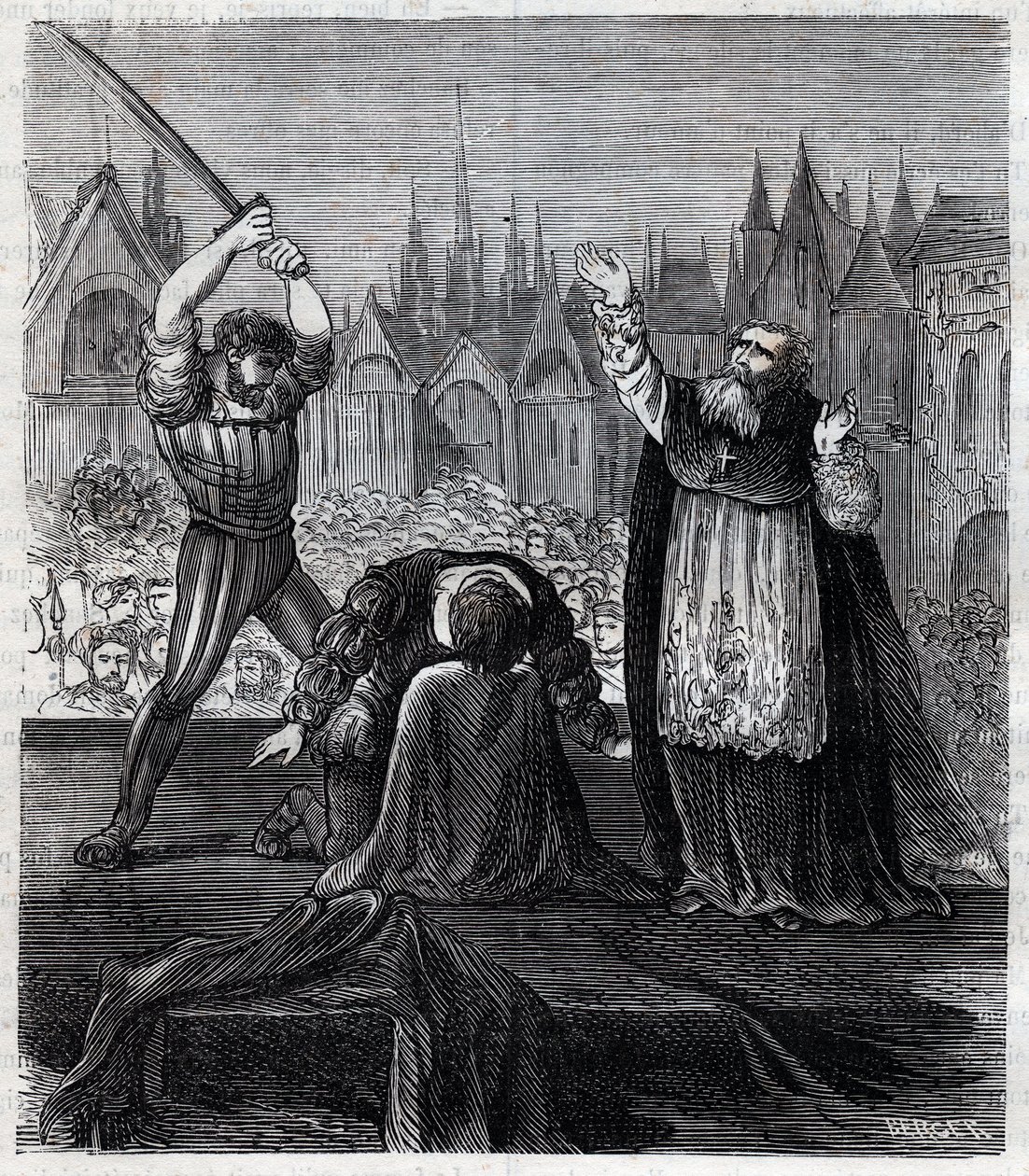 Decapitação do Conde Egmont e Hoorn (1568) em Bruxelas durante a tirania espanhola na Holanda - Guerra dos Quatro Vinte Anos (1568-1648): a decapitação de Lamoral, Conde de Egmont, Príncipe de Gavre (1522-1568), político holandês. Ele foi condenado no quad de Anonymous Anonymous