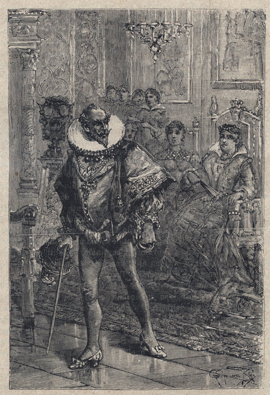 Don Gaspare de Aversa, Conde de Procida - gravura de 