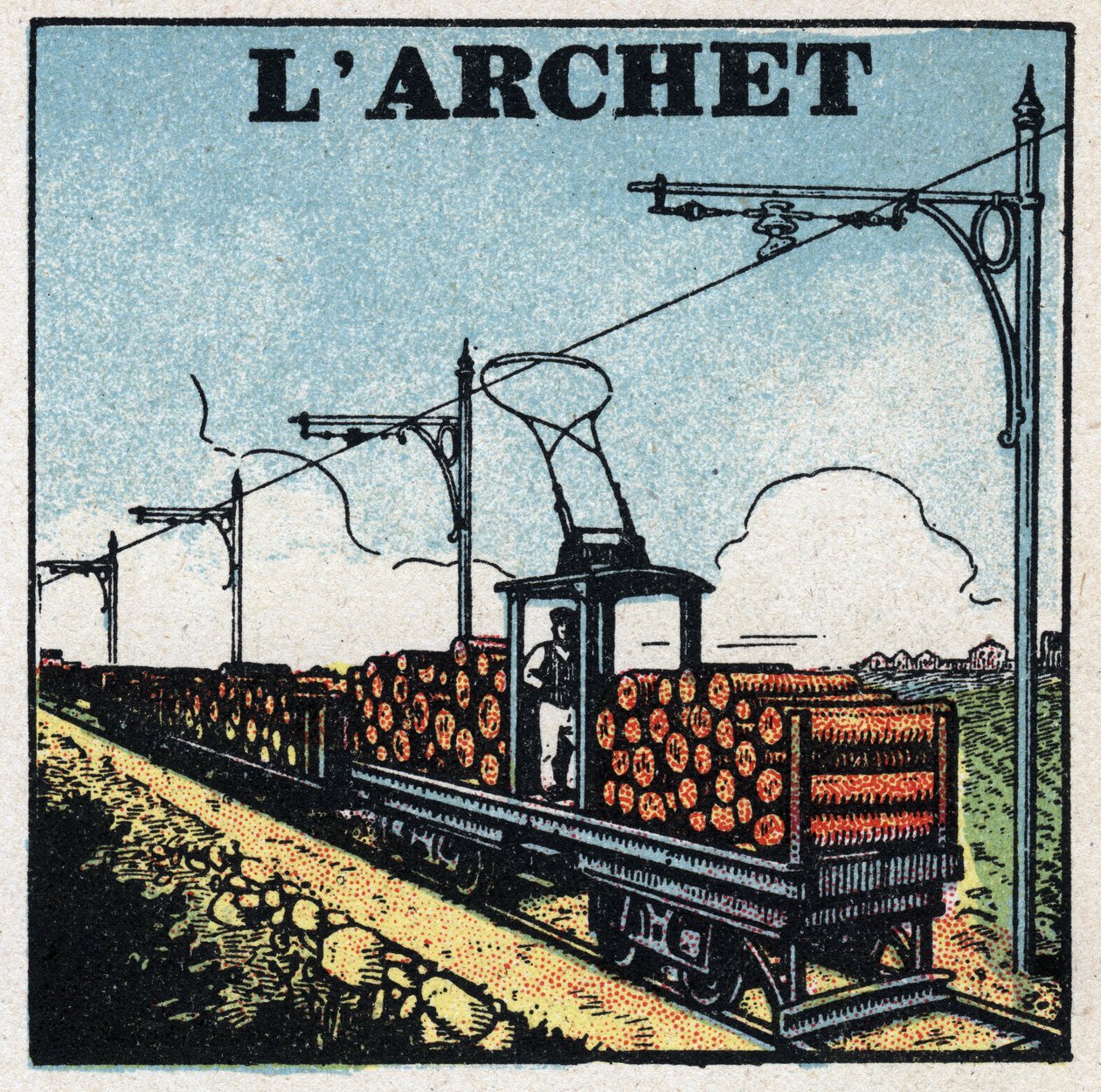 Eléctricos: a proa. Ilustração anônima de 1925. Coleção particular. de Anonymous Anonymous