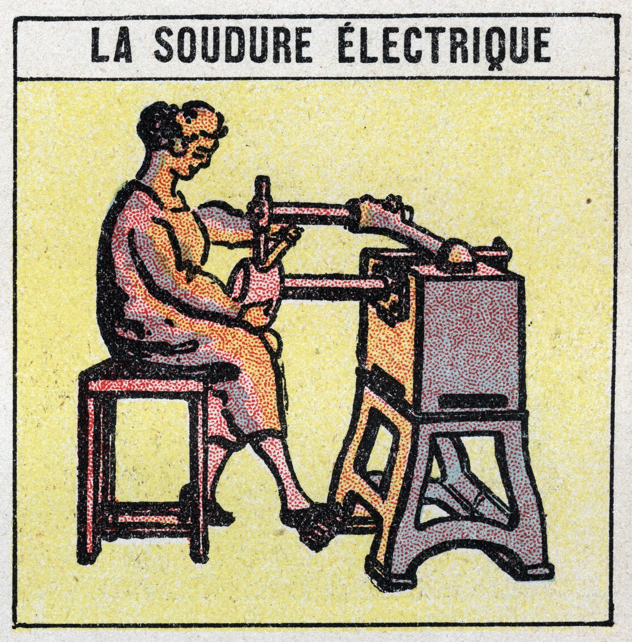 Ferramentas eléctricas: soldadura eléctrica. Ilustração anónima de 1925. Coleção privada. de Anonymous Anonymous