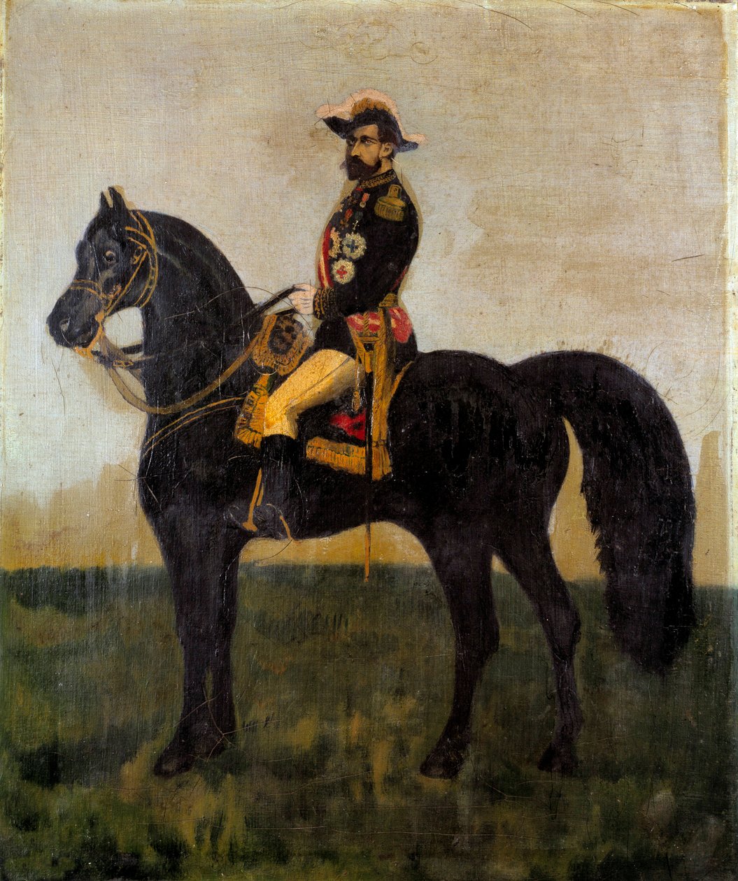 Retrato equestre do general Georges Boulanger (1837-1891), político Anónimo do Sol do século XIX. 0,55x0,46 m Paris, Musee Carnavalet de Anonymous Anonymous