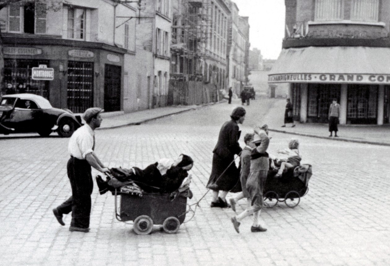 França Junho de 1940: Exodo da população na Porte d