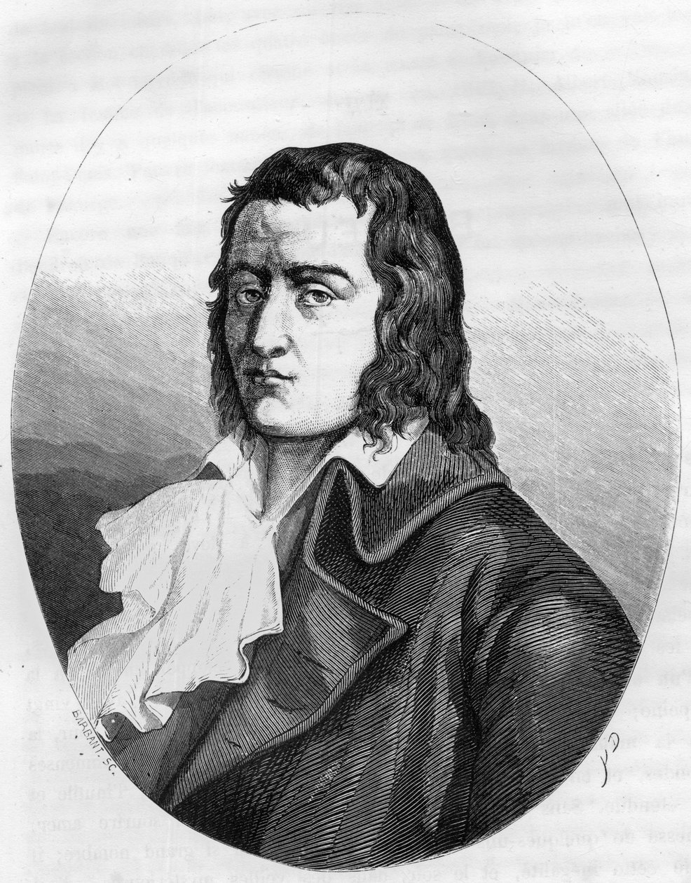 Revolução Francesa: "Retrato de François Babeuf dit Gracchus (1760-1797) Revolucionário Francês - Gravura de 1863 em "Le Livre Rouge - Histoire De L