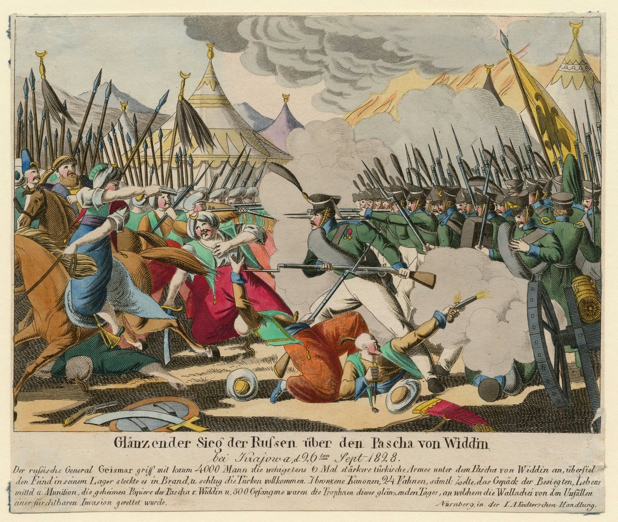 Guerre russo-turque de 1828-1829 - Brilhante vitória dos russos sobre o Pasha de Vidin (Omer Pacha Latas de Anonymous Anonymous