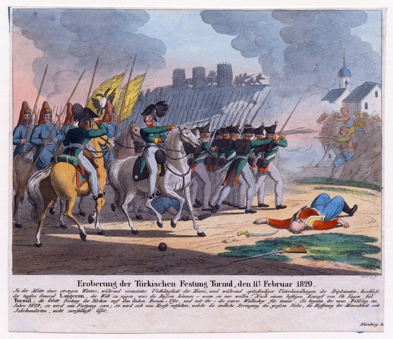 Guerre russo-turque de 1828-1829 - A queda da fortaleza de Turnu (Drobeta Turnu Severin, Roumanie) em 11 de fevereiro de Anonymous Anonymous