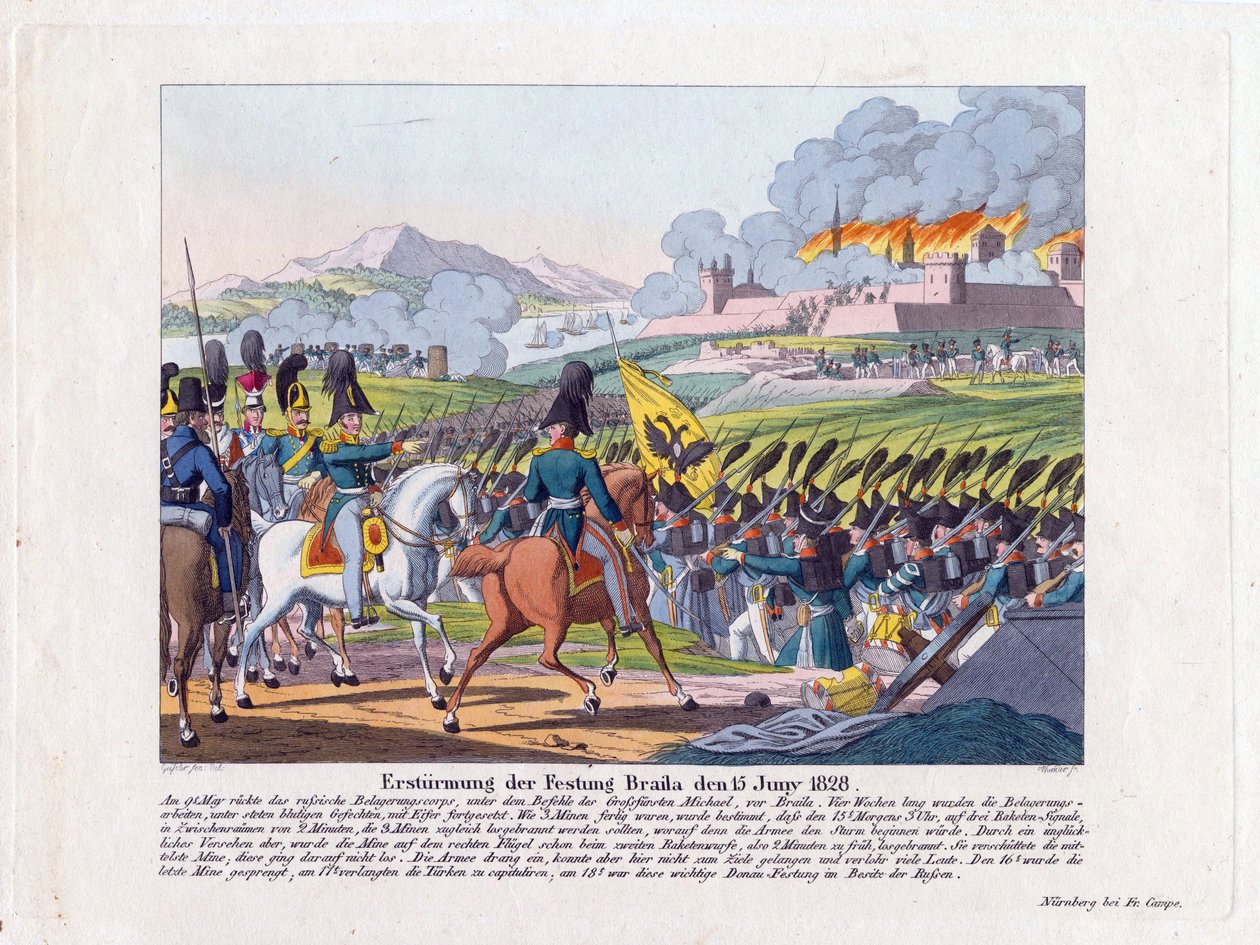 Guerre russo-turque de 1828-1829 - A invasão da fortaleza Brailov em 15 de junho de Anonymous Anonymous